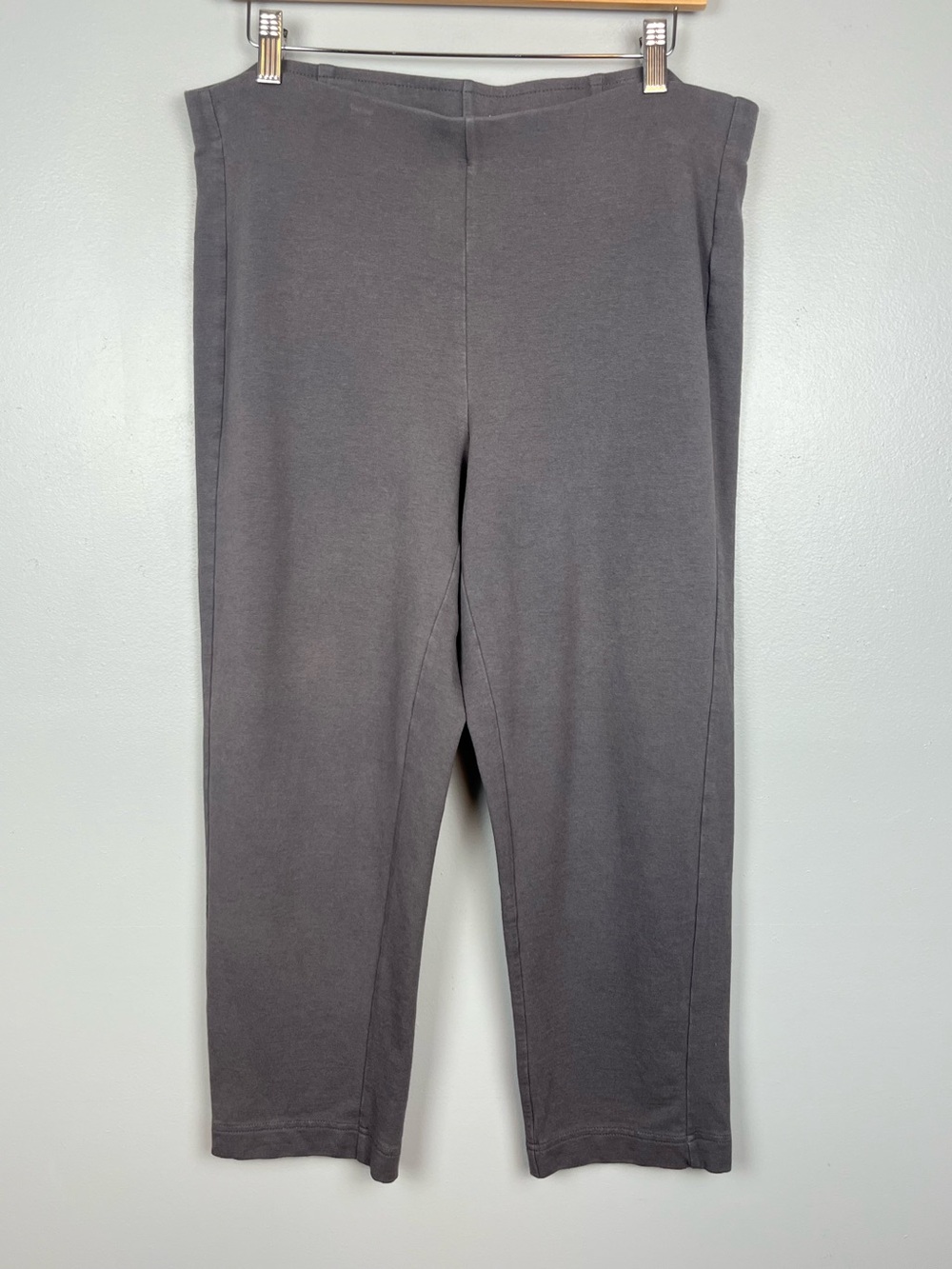 J.Jill PureJill gray Pima cotton modal blend pullon slim leg cropped pants, M.